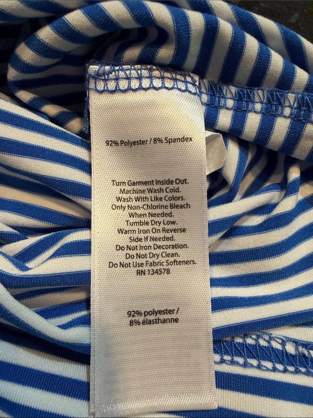 Vineyard Vines Royal Blue & White stripe shirt, Washington and Lee trident - Picture 5 of 5